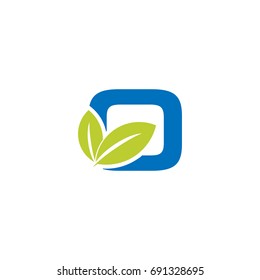 Organic letter B logo creative concept with leaves and alphabet