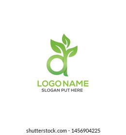 Organic A Letter logo design template
