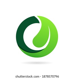 organic letter o logo concept