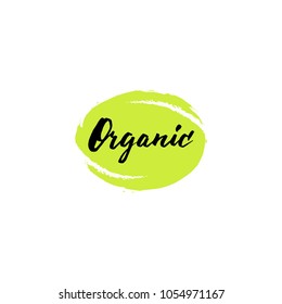 Organic lettering bedge vector