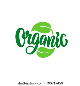 Organic lettering logo. Vector illustration.