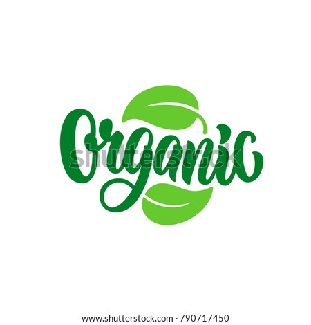 Organic lettering logo. Vector illustration.