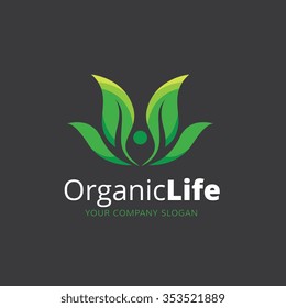 Organic Life Logo Vector Template