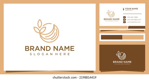 organic Life Style Branding Design Template Logo. Leaf logo design