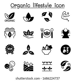 Organischer Lifestyle-Icon Set Vektorillustration Illustration Grafikdesign