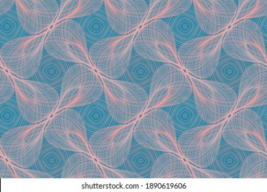 Líneas orgánicas formas geométricas ilusión óptica patrón sin fisuras. Diseño gráfico de impresión de tejido. Formas geométricas irregulares de múltiples líneas semitransparentes dobladas. Fondo elegante.