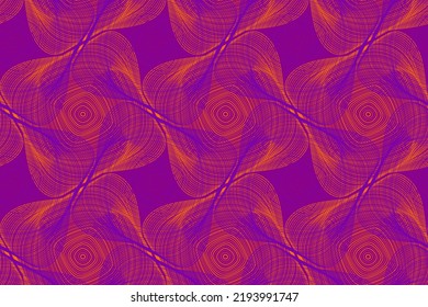 Les lignes organiques géométriques façonnent un motif d'illusion d'optique harmonieux. Création graphique d'impression de papier peint. Formes géométriques arrondies de plusieurs courbes semi-transparentes ornementées. Arrière-plan rétro.