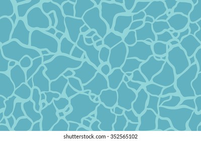Líneas y formas orgánicas en azul marino y agua. Patrón de repetición sin fisuras del vector.