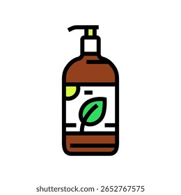 organic liquid soap bottle color icon vector. organic liquid soap bottle sign. isolated symbol illustration