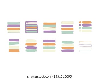 Organic List Menu Element Set 