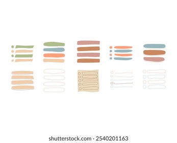 Organic List Menu Element Set 