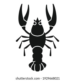 Organic lobster icon. Simple illustration of organic lobster vector icon for web design isolated on white background