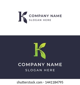 organic logo alphabet design, modern alphabet nature illustration