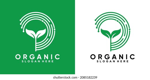 Bio-Logo-Design mit kreativem Konzept