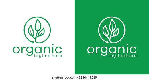 ilustración vectorial de diseño de logotipo orgánico
