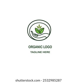 organic logo design set vector set colorful logo design