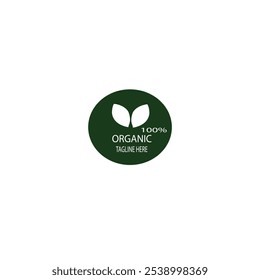 organic logo design set vector set