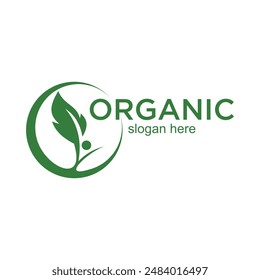 Organic logo design simple concept Premium Vector
