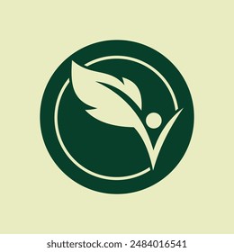 Organic logo design simple concept Premium Vector
