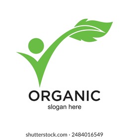 Diseño de logotipo orgánico concepto simple Vector de Premium