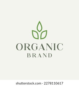 Organic Logo Design Template. Icon Leaf Nature. Usable for Nature, Cosmetic, Healthcare and Beauty Logo.