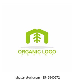Organic logo design. Vector Illustration. Flat, Simple, And Modern Style.