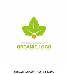 Organic logo design. Vector Illustration. Flat, Simple, And Modern Style.