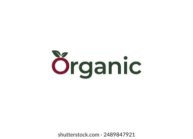 Organic logo design vector illustration.