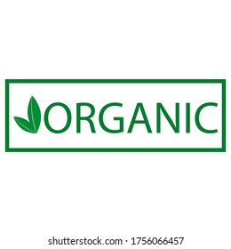 Organic logo icon . Green organic logo . Vector illustration .Natural product. 10 eps 