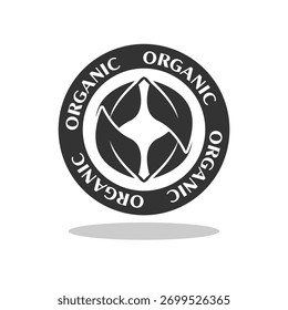 Icono de logotipo orgánico con sombra