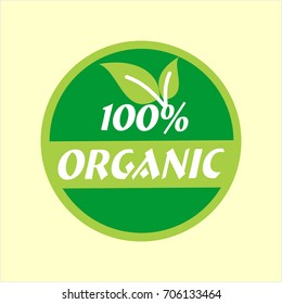Organic logo or label. Vector illustration.