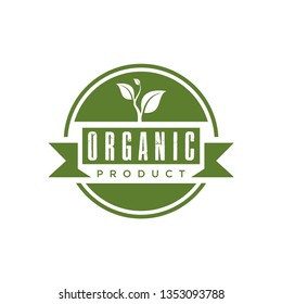 organic logo, leaf logo design vector