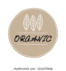 Organic logo with leaves