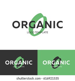 Organic logo. Letter O logo. Vector logo template. Logotype concept
