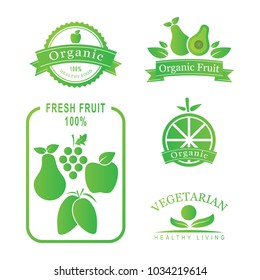 organic logo, natural set vector template