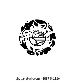 organic logo. organic shop, healthy food store or vegetarian cafe. isolated on white background.