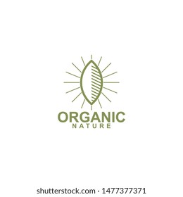 organic logo template design vector, tree leaf