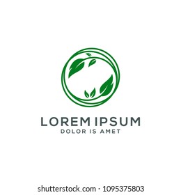 Organic logo template vector illustration