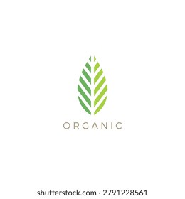 Organic Logo vector Illustration. Leaf Icon Design