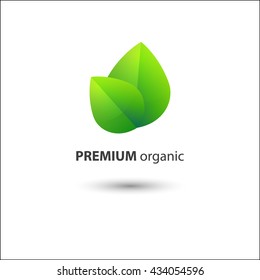 Organic logo.Leaves vector illustration