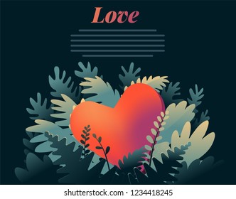 Organic love. vintage design graphic