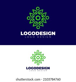 organic mandala logo design vector template