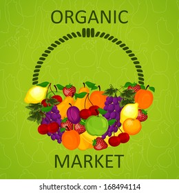 organic market vector illustration .