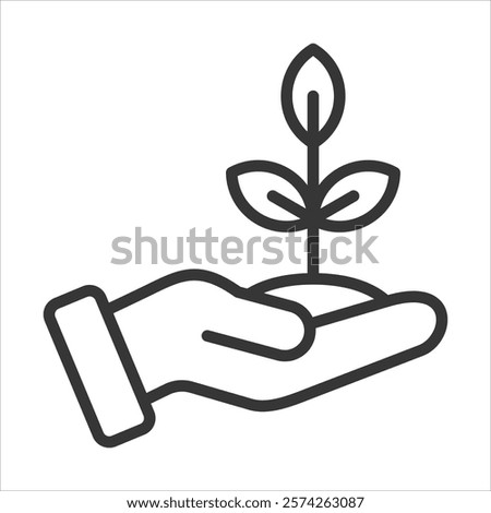 Organic Matter Icon Vector Illustration Outline