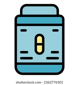Organisches Mehl Symbol, Umrissvektor. Medizin Lifestyle. Natürliche Essfarbe