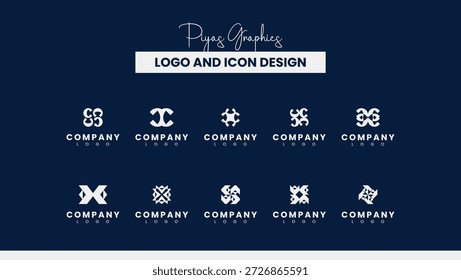 Colección de diseño de logotipo mecánico orgánico