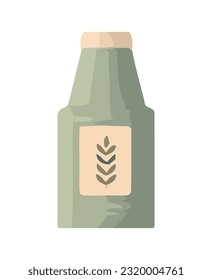 Organic medicine bottle symbolizes healthcare icon isolated