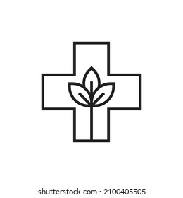 Organic medicine, medical pharmacy icon design vector illustration