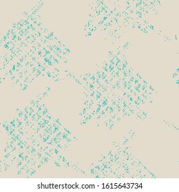 Organic Minimal Grid. Batik Tie Dye Border. Stencil Japan Background. Watercolor Shoji Design. Kimono Tile.  Shibori Seamless Pattern. Tie Dye Abstract Texture. Teal and Beige