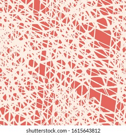 Organic Minimal Grid. Salmon and White Shibori Seamless Pattern. Tie Dye Abstract Texture. Batik Tie Dye Border. Stencil Japan Background. Watercolor Shoji Design. Kimono Tile. 